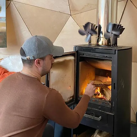 Private Jacuzzi Igloo Bedroom In Aurora Lounge With Shared Sauna And Pet Friendly Glamping