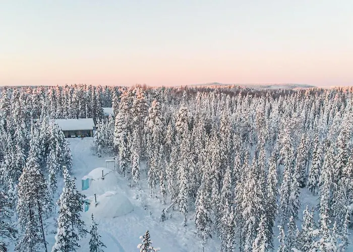 Private Jacuzzi Igloo Bedroom In Aurora Lounge With Shared Sauna And Pet Friendly Rovaniemi